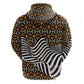Cameroon Toghu Bamenda Zip Hoodie African Traditional Art