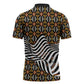 Cameroon Toghu Bamenda Zipper Polo Shirt African Traditional Art