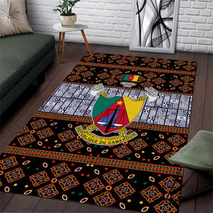 Cameroon Toghu Area Rug Flag Coat Of Arms - Traditional Bamenda Art