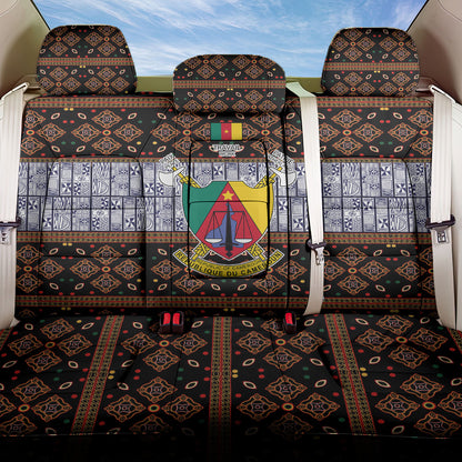 Cameroon Toghu Back Car Seat Cover Flag Coat Of Arms - Traditional Bamenda Art