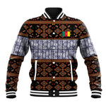 Cameroon Toghu Baseball Jacket Flag Coat Of Arms - Traditional Bamenda Art