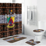 Cameroon Toghu Bathroom Set Flag Coat Of Arms - Traditional Bamenda Art