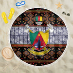 Cameroon Toghu Beach Blanket Flag Coat Of Arms - Traditional Bamenda Art