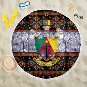 Cameroon Toghu Beach Blanket Flag Coat Of Arms - Traditional Bamenda Art