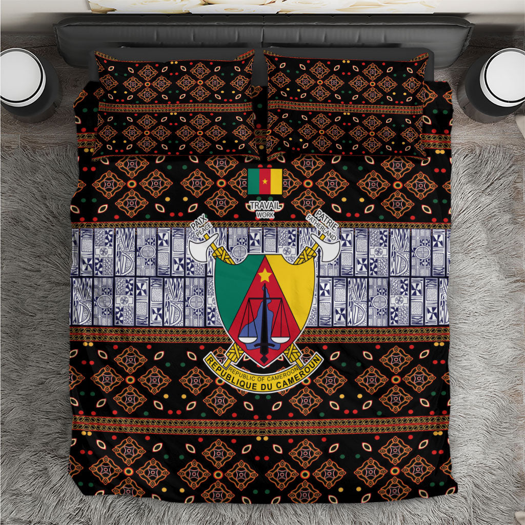 Cameroon Toghu Bedding Set Flag Coat Of Arms - Traditional Bamenda Art