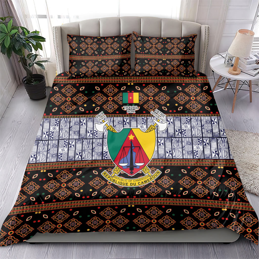 Cameroon Toghu Bedding Set Flag Coat Of Arms - Traditional Bamenda Art