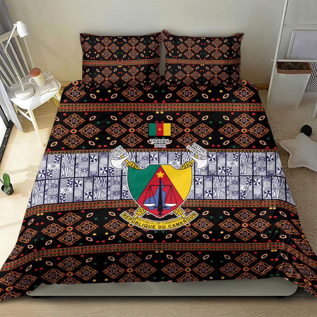 Cameroon Toghu Bedding Set Flag Coat Of Arms - Traditional Bamenda Art
