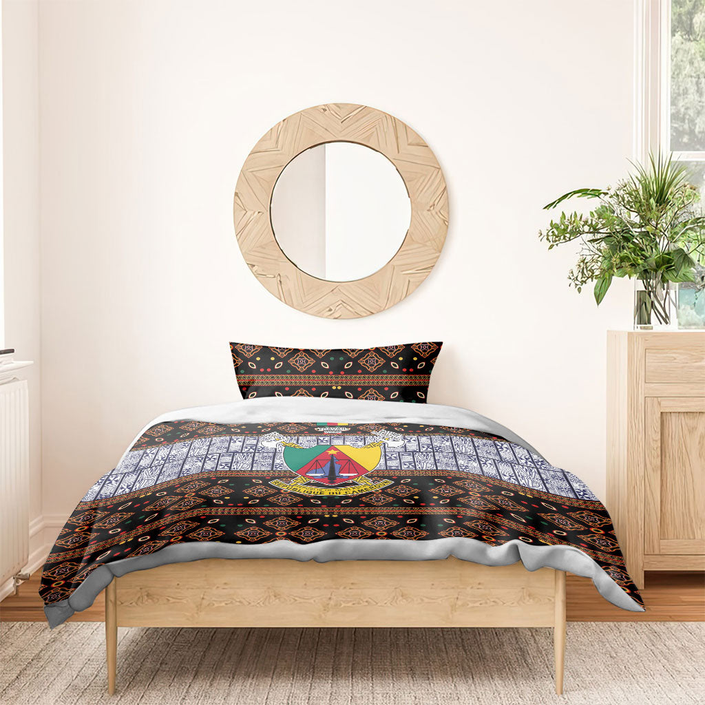Cameroon Toghu Bedding Set Flag Coat Of Arms - Traditional Bamenda Art
