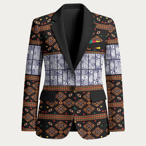 Cameroon Toghu Blazer Flag Coat Of Arms - Traditional Bamenda Art