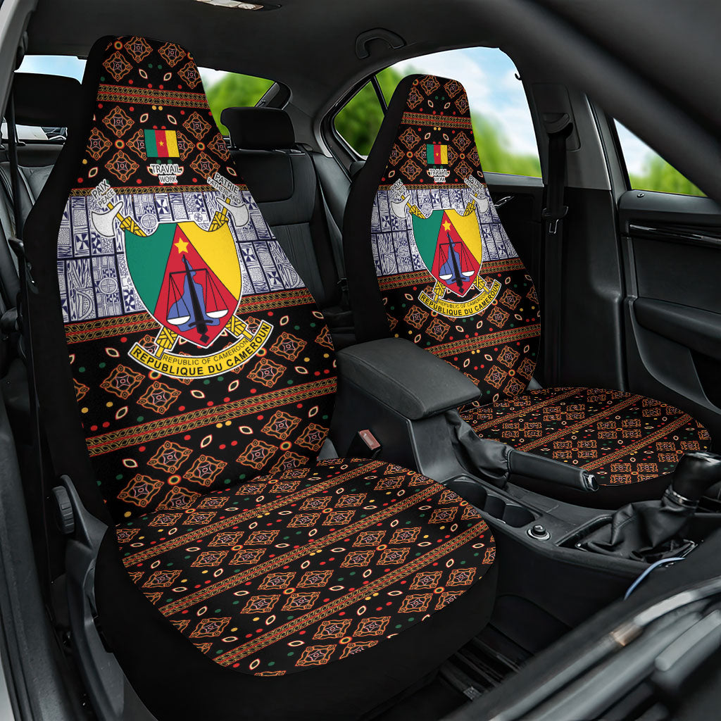 Cameroon Toghu Car Seat Cover Flag Coat Of Arms - Traditional Bamenda Art