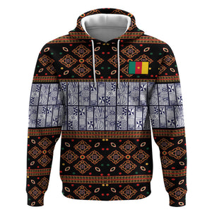 Cameroon Toghu Hoodie Flag Coat Of Arms - Traditional Bamenda Art