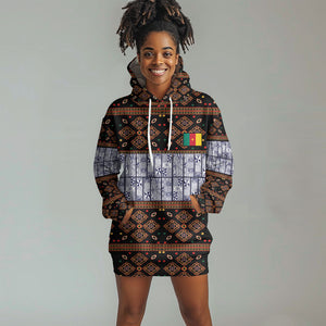 Cameroon Toghu Hoodie Dress Flag Coat Of Arms - Traditional Bamenda Art