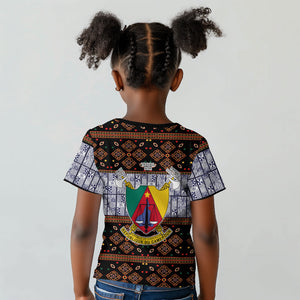 Cameroon Toghu Kid T shirt Flag Coat Of Arms - Traditional Bamenda Art