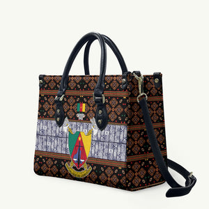 Cameroon Toghu Leather Bag Flag Coat Of Arms - Traditional Bamenda Art
