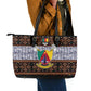 Cameroon Toghu Leather Tote Bag Flag Coat Of Arms - Traditional Bamenda Art