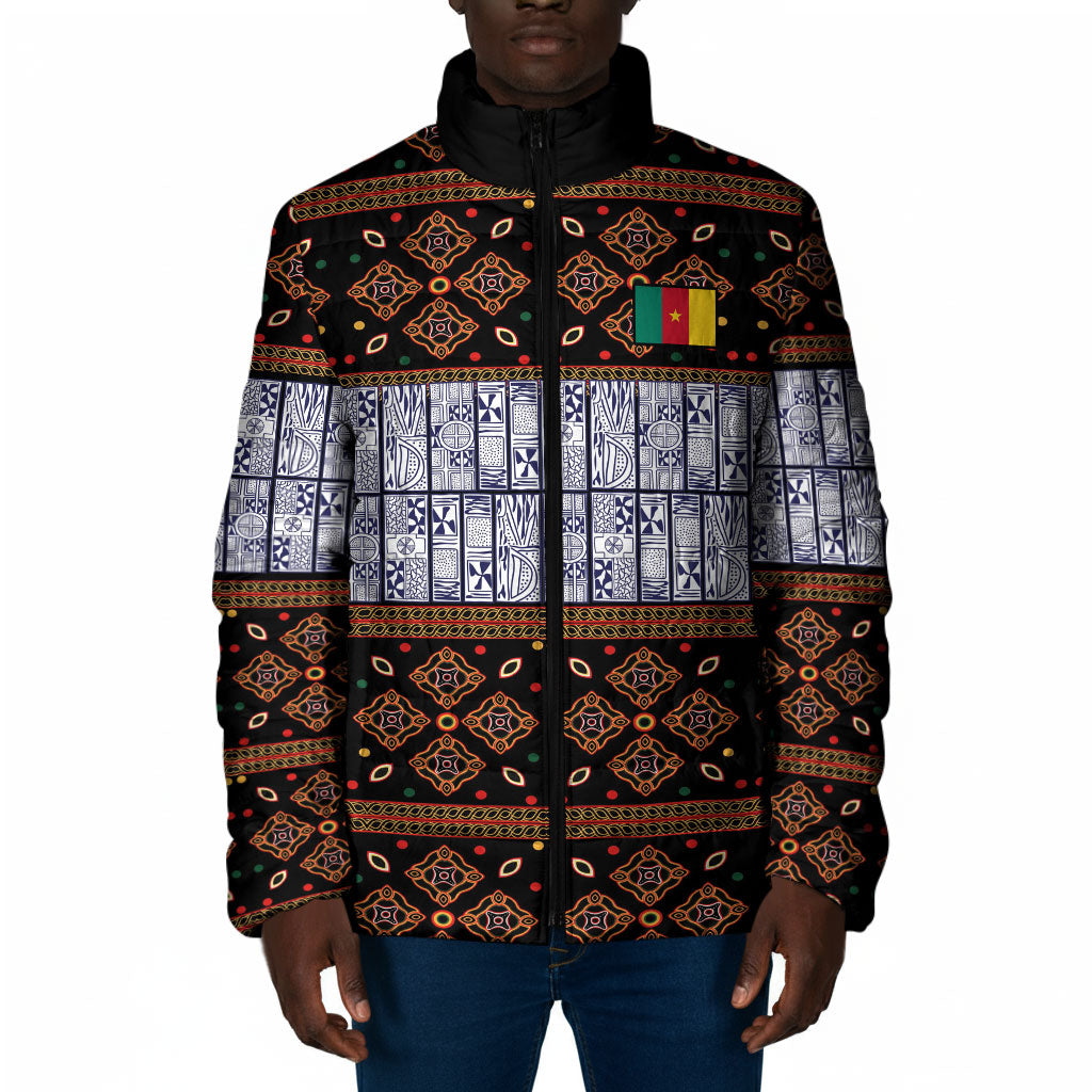 Cameroon Toghu Padded Jacket Flag Coat Of Arms - Traditional Bamenda Art