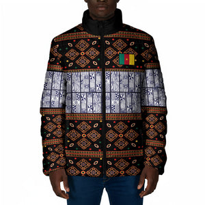 Cameroon Toghu Padded Jacket Flag Coat Of Arms - Traditional Bamenda Art