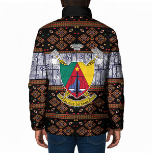 Cameroon Toghu Padded Jacket Flag Coat Of Arms - Traditional Bamenda Art