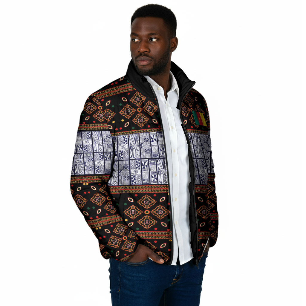 Cameroon Toghu Padded Jacket Flag Coat Of Arms - Traditional Bamenda Art