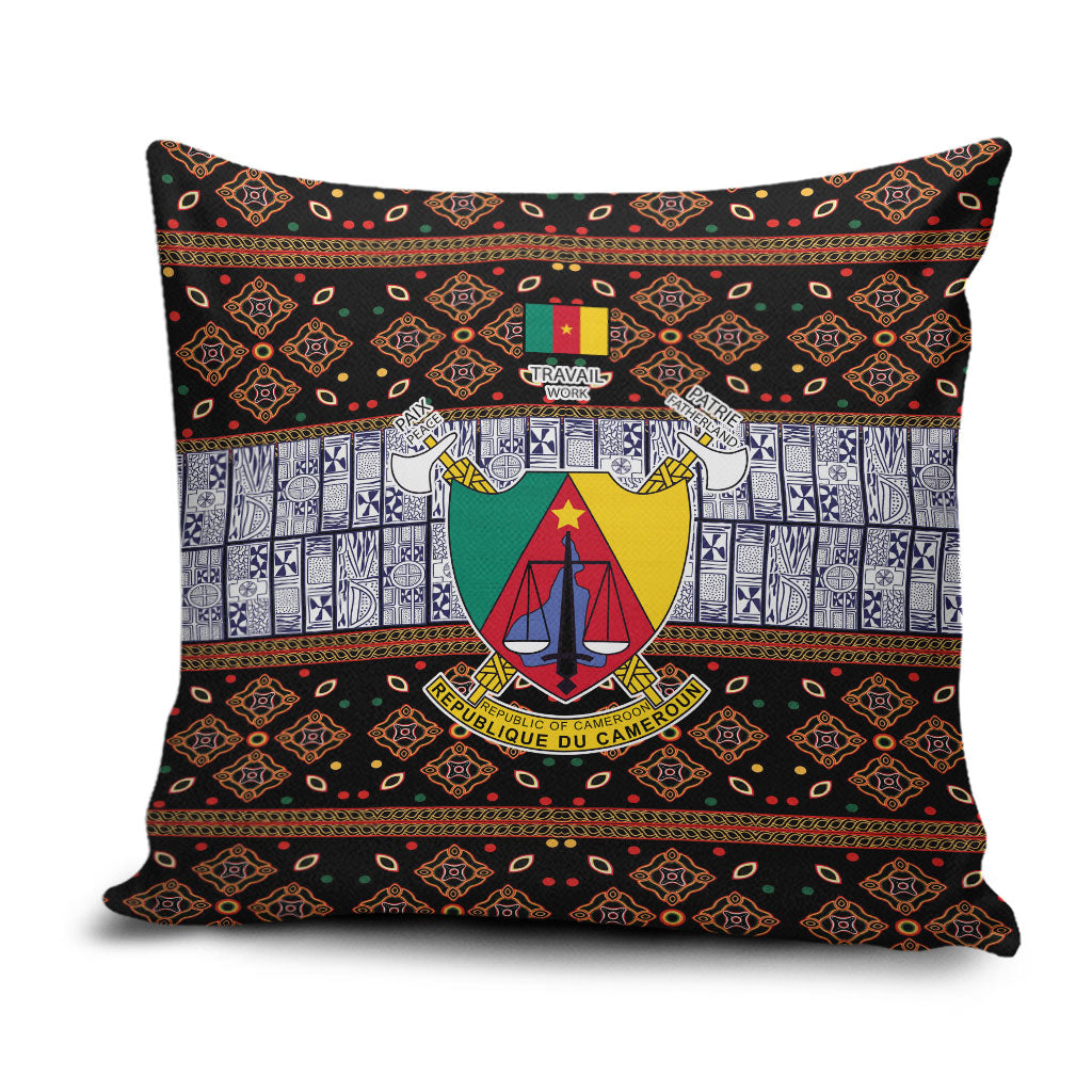 Cameroon Toghu Pillow Cover Flag Coat Of Arms - Traditional Bamenda Art