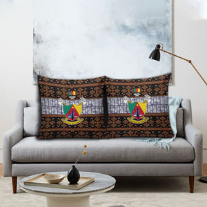Cameroon Toghu Pillow Cover Flag Coat Of Arms - Traditional Bamenda Art
