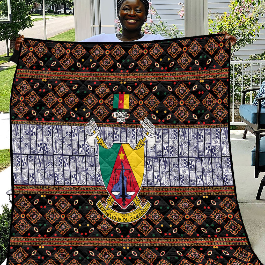 Cameroon Toghu Quilt Flag Coat Of Arms - Traditional Bamenda Art