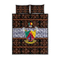 Cameroon Toghu Quilt Bed Set Flag Coat Of Arms - Traditional Bamenda Art