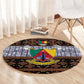 Cameroon Toghu Round Carpet Flag Coat Of Arms - Traditional Bamenda Art