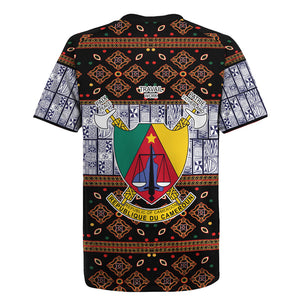 Cameroon Toghu Rugby Jersey Flag Coat Of Arms - Traditional Bamenda Art