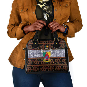 Cameroon Toghu Shoulder Handbag Flag Coat Of Arms - Traditional Bamenda Art