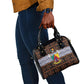Cameroon Toghu Shoulder Handbag Flag Coat Of Arms - Traditional Bamenda Art