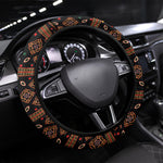 Cameroon Toghu Steering Wheel Cover Flag Coat Of Arms - Traditional Bamenda Art