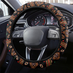 Cameroon Toghu Steering Wheel Cover Flag Coat Of Arms - Traditional Bamenda Art