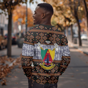 Cameroon Toghu Sweatshirt Flag Coat Of Arms - Traditional Bamenda Art