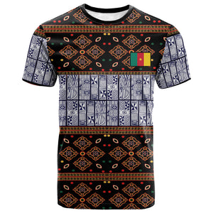 Cameroon Toghu T shirt Flag Coat Of Arms - Traditional Bamenda Art
