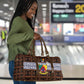 Cameroon Toghu Travel Bag Flag Coat Of Arms - Traditional Bamenda Art