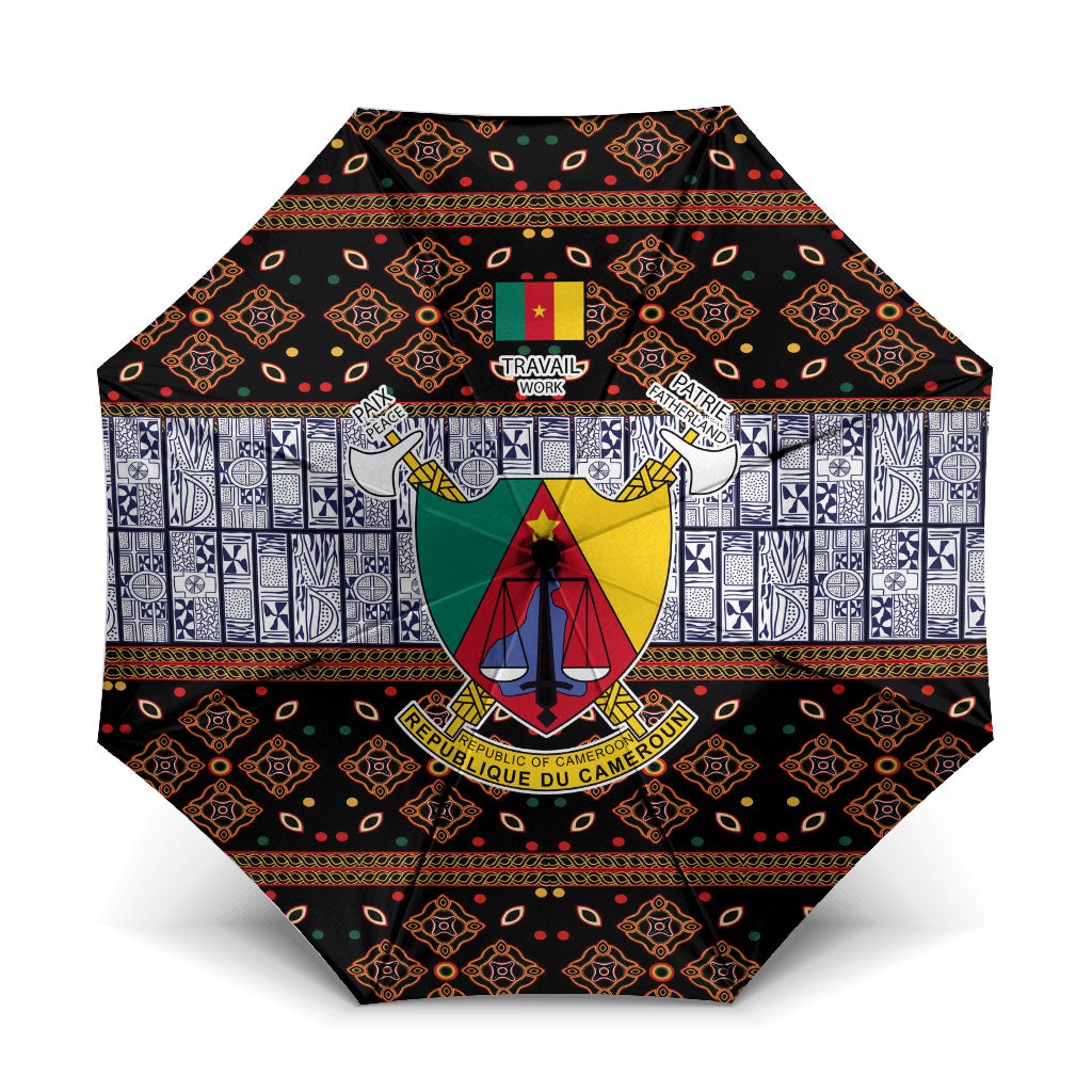Cameroon Toghu Umbrella Flag Coat Of Arms - Traditional Bamenda Art