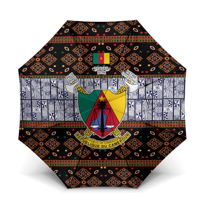 Cameroon Toghu Umbrella Flag Coat Of Arms - Traditional Bamenda Art