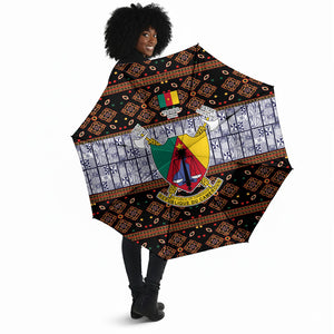 Cameroon Toghu Umbrella Flag Coat Of Arms - Traditional Bamenda Art