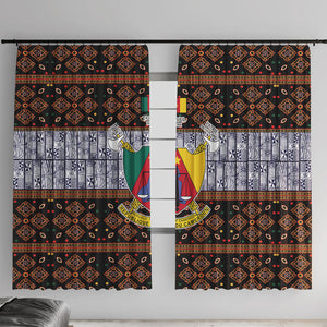 Cameroon Toghu Window Curtain Flag Coat Of Arms - Traditional Bamenda Art