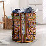 Cameroon Toghu Laundry Basket Vibrant Bamenda Tribal - Authentic African Folk Art