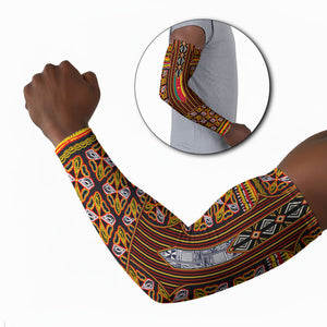 Cameroon Toghu Arm Sleeves Vibrant Bamenda Tribal - Authentic African Folk Art