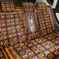 Cameroon Toghu Back Car Seat Cover Vibrant Bamenda Tribal - Authentic African Folk Art