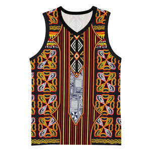 Cameroon Toghu Basketball Jersey Vibrant Bamenda Tribal - Authentic African Folk Art
