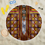 Cameroon Toghu Beach Blanket Vibrant Bamenda Tribal - Authentic African Folk Art
