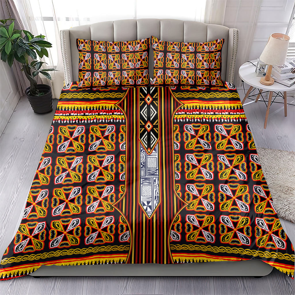 Cameroon Toghu Bedding Set Vibrant Bamenda Tribal - Authentic African Folk Art