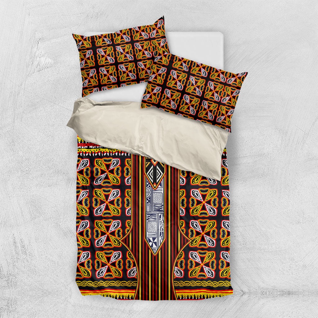 Cameroon Toghu Bedding Set Vibrant Bamenda Tribal - Authentic African Folk Art