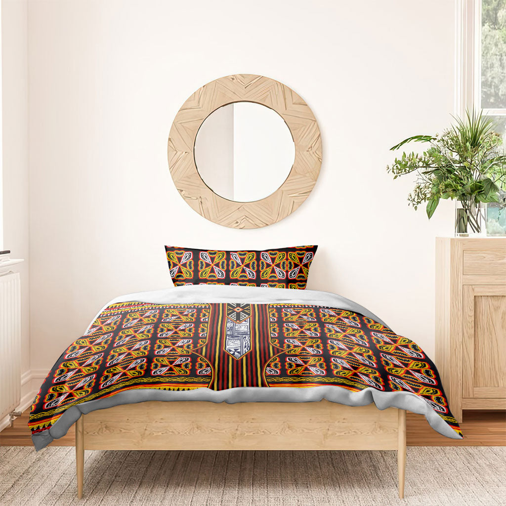 Cameroon Toghu Bedding Set Vibrant Bamenda Tribal - Authentic African Folk Art