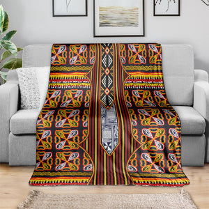 Cameroon Toghu Blanket Vibrant Bamenda Tribal - Authentic African Folk Art