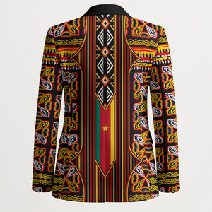 Cameroon Toghu Blazer Vibrant Bamenda Tribal - Authentic African Folk Art